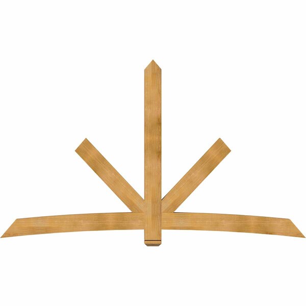 Ekena Millwork Alberta Rough Sawn Timber Gable Bracket, Western Red Cedar, 108"W x 63"H x 4"D x 6"F, 14/12 Pitch GBW108X63X0406ALB00RWR - main